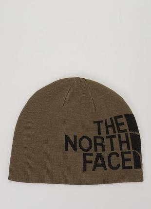 Жіноча шапка the north face /  шапка кольору хакі