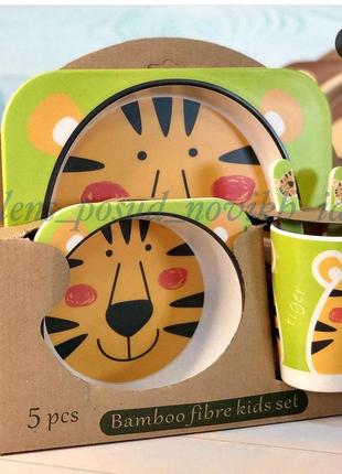 Набор детской посуды бамбук
