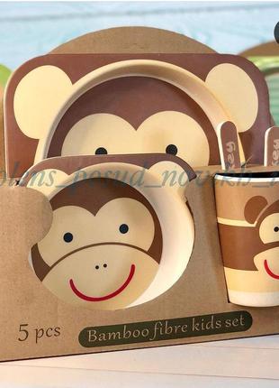 Набор детской посуды бамбук