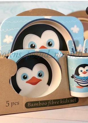 Набор детской посуды бамбук