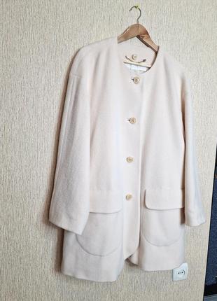 Шикарное винтажное пальто escada, шерсть, ангора2 фото