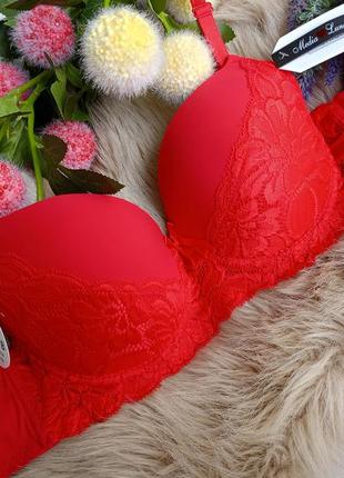Розкішний бюстгальтер media luna червоний
