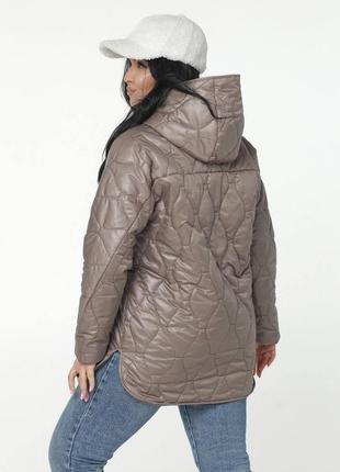 Стильная стеганая куртка большие размеры и норма (р.46-64)2 фото