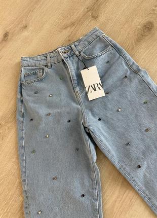 Джинсы zara mom fit 34 размер