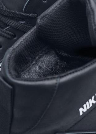 Чоловічі черевики nike, шкіряні зимові кросівки, мужские зимние ботинки/кроссовки натуральная кожа8 фото