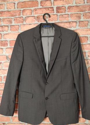 Серый приталенный костюм slim fit пиджак брюки штаны paul kehl3 фото