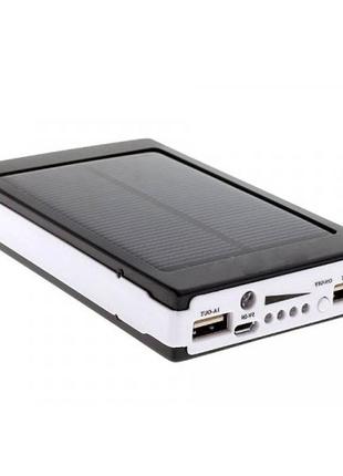 Умб power bank solar 9000 mah мобильное зарядное с солнечной панелью и лампой, power bank charger батарея2 фото