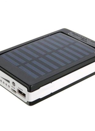 Умб power bank solar 9000 mah мобильное зарядное с солнечной панелью и лампой, power bank charger батарея3 фото
