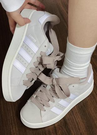 Кросівки кеди adidas campus 00s wonder white адідас кампус бежеві7 фото