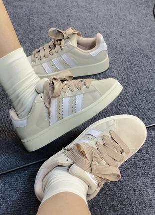 Кросівки кеди adidas campus 00s wonder white адідас кампус бежеві