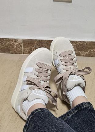 Кросівки кеди adidas campus 00s wonder white адідас кампус бежеві