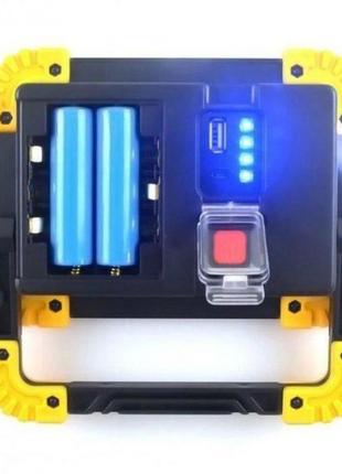 Світлодіодний ліхтар led прожектор зу usb l811-20w-cob-1w з power bank, лампа-прожектор, ручний прожектор7 фото