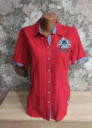 Soccx женская рубашка красного цвета размер m