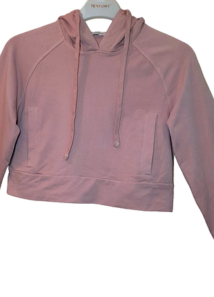 Вкорочена жіноча худі капюшонка толстовка 100% cotton