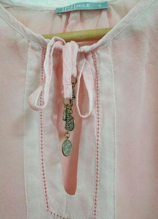 Прозрачная блуза розово-персикового цвета от nile5 фото