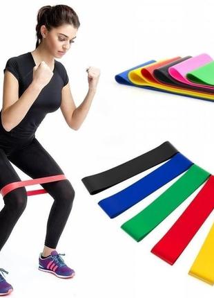 Резинки для фитнеса fit simplify go do 5 шт, спортивная резинка для тренировок, резина для тренировок7 фото