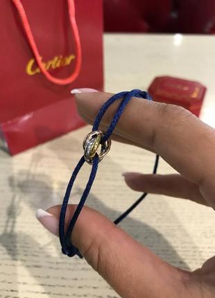 Брендовий браслет cartier синій колір