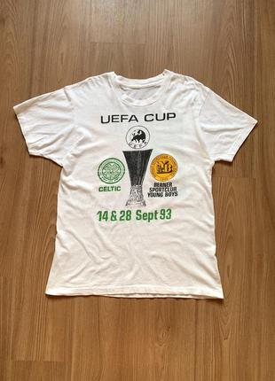 Винтажная футбольная футболка uefa cup 1993 the irish connection celtic glasgow young boys винтаж 90х l m