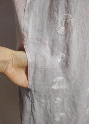 100% лён фирменное натуральное льняное платье льон супер качество!!!7 фото