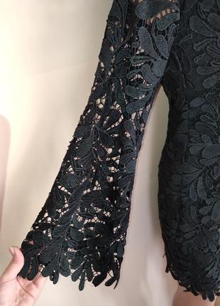 Плаття сукня чорна гіпюрова коротка вечірня гарна3 фото