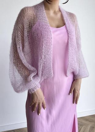 Базовий кардиган оверсайз з кід мохера на шовку