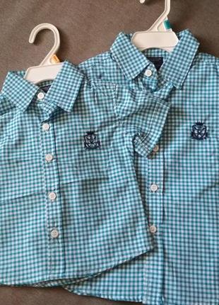Нарядная рубашка sahara club (сша) мальчику на 3-4 года, размер 4т1 фото