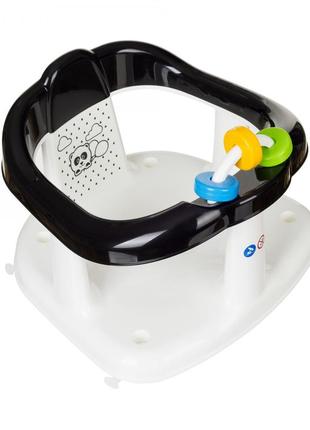 Стульчик креслице для купания ребёнка на присосках maltex panda, white / black