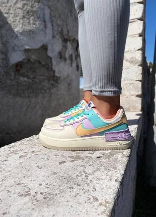 Кроссовки nike air force 1 shadow beige purple