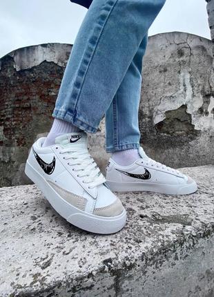 Кроссовки nike blazer low sketch black white5 фото