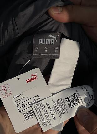 puma padded jacket in black and grey