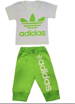 Костюм футболка бриджи adidas  86-122 рост