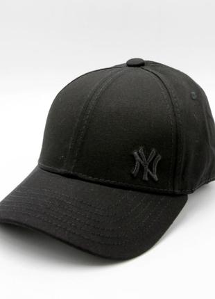 Зручна бейсболка на літо чорна ny, бейс із вишивкою new york, кепка чоловіча/жіноча l/xl нью йорк2 фото