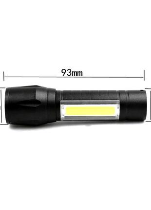 Ударопрочный ручной аккумуляторный фонарик powedex wt-030, мини фонарь карманный алюминиевый топ5 фото