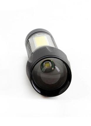 Ударопрочный ручной аккумуляторный фонарик powedex wt-030, мини фонарь карманный алюминиевый топ7 фото