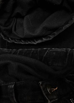 Штани джинси вельвет теплі чорно-сірі демі/зима подвійні-на теплій підкладці на хлопчика 8-9-10років9 фото