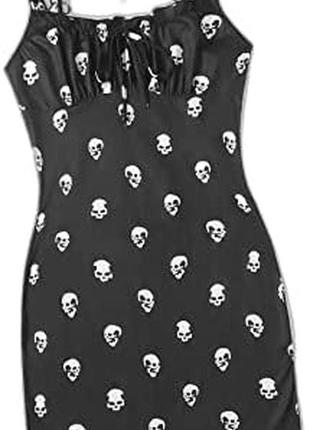 Неформальна готична сукня з черепами