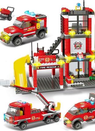 Конструктор "пожарная станция" (788 детали) арт. l.x.a 341 топ