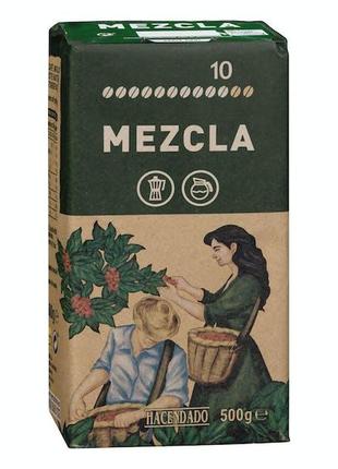 Кофе молотый смесь зерен. mezcla sabor fuerte. hacendado (500 г)