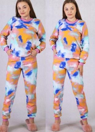 Пижама теплая женская с начесом