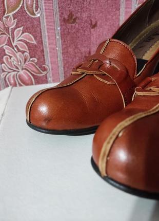 Туфлі шкіряні gama коричневі2 фото