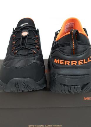 Зимние кроссовки термо мужские черные с оранжевым merrell ice cup. спортивная зимняя обувь мерелл9 фото