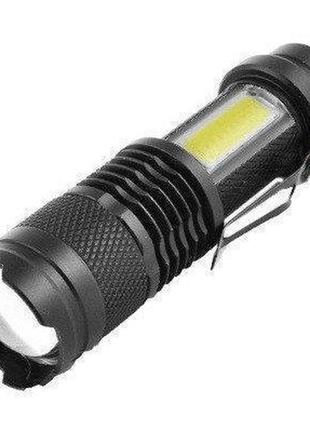 Тактичний ліхтарик ручний ліхтар акумуляторний у футлярі з зарядкою від usb police bl-525 black1 фото