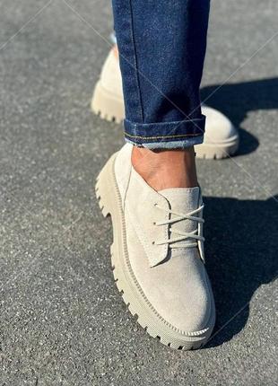 Туфлі шкіряні, стильні на зручній підошві замшеві  багато кольорів, розмір 36-41