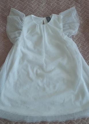 Платье белое pepco 4-5 р. 110см2 фото