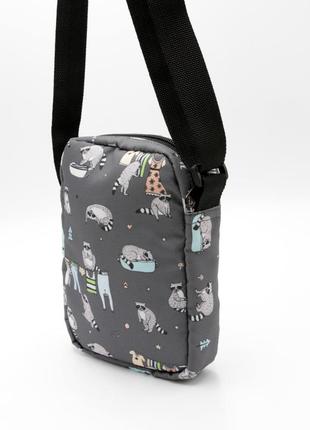 Сумка-барсетка маленькая детская енот, небольшая сумка для телефона через плечо топ3 фото
