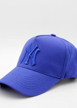 Бейс на лето синий ny, бейсболка мужская/женская 57-58р. нью йорк, удобный кепка-тракер new york с вышивкой2 фото