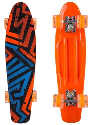 Скейт (пенни борд) penny board со светящимися колесами арт. 99160/7620 топ1 фото