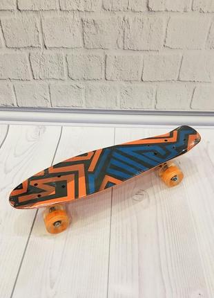 Скейт (пенни борд) penny board со светящимися колесами арт. 99160/7620 топ6 фото