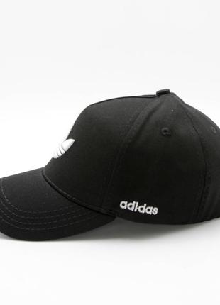 Летняя бейсболка адидас черная (59-60 р.), кепка мужская/женская с вышивкой, бейс c логотипом adidas топ1 фото