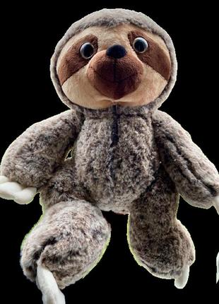 Лінивець добрий м'яка іграшка пухнастий плюшевий висотою 35 см